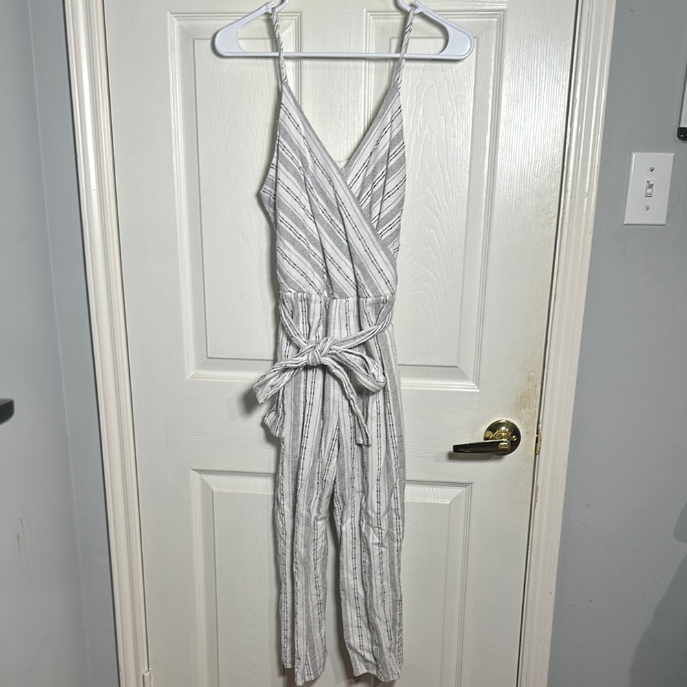 Striped Sleeveless Jumpsuit